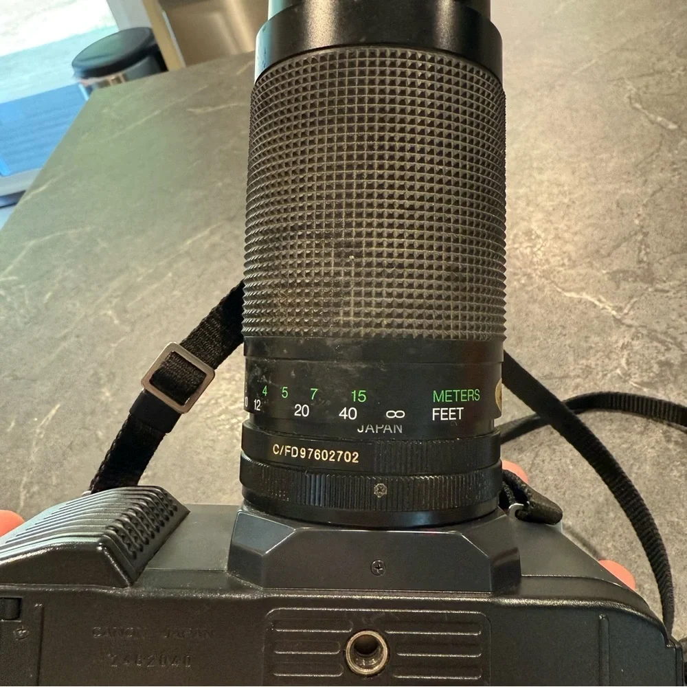 Canon T50 35mm camera vintage working + vivitar macro focus lens